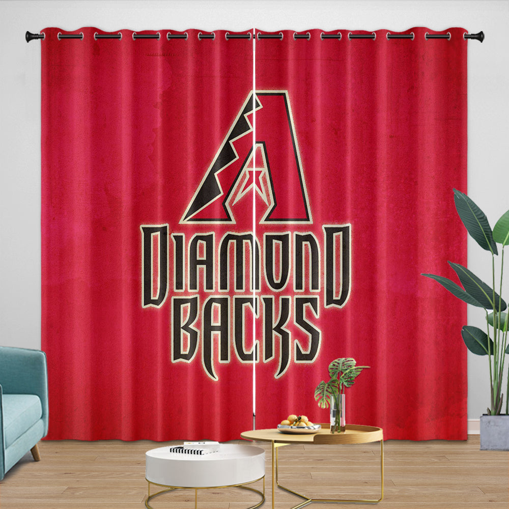Arizona Diamondbacks Curtains Blackout Window Drapes Room Decoration (Online Order Only)