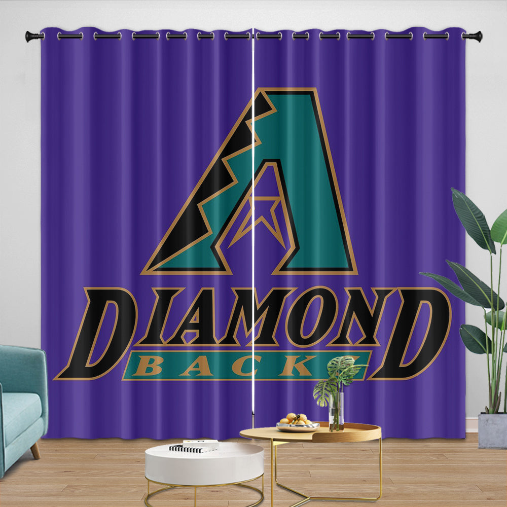 Arizona Diamondbacks Curtains Blackout Window Drapes Room Decoration (Online Order Only)