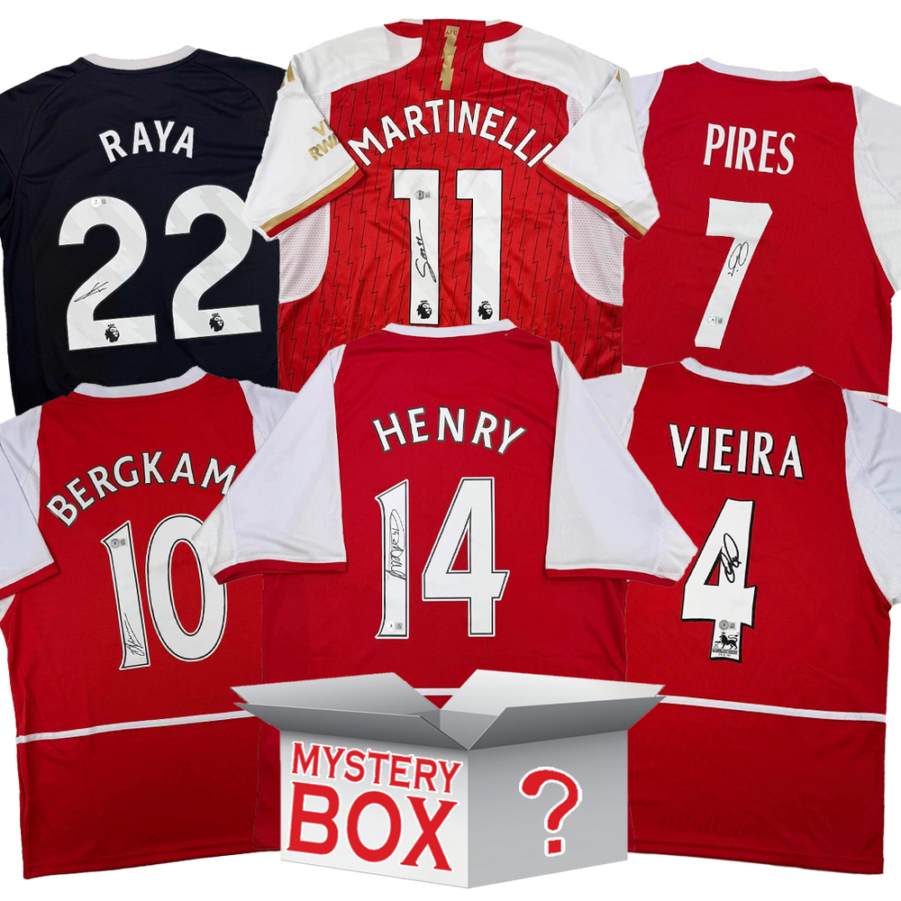 Arsenal F.C. Autographed/Signed Soccer Jersey Mystery Box with PSA JSA or Beckett COA (ONLINE ORDER ONLY)
