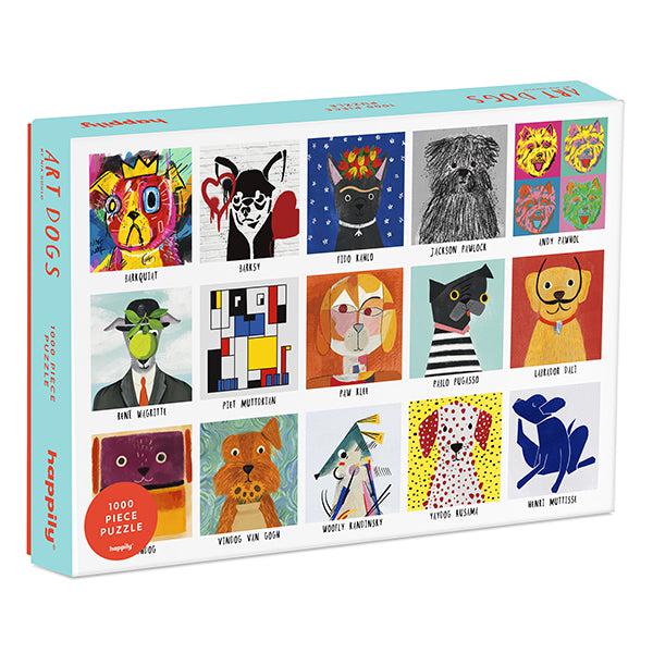 Art Dogs 1000 Piece Jigsaw Puzzle Happily (ONLINE ORDER ONLY)