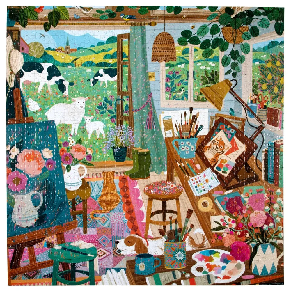 Artist's Cottage 1000 Piece Jigsaw Puzzle eeBoo (ONLINE ORDER ONLY)