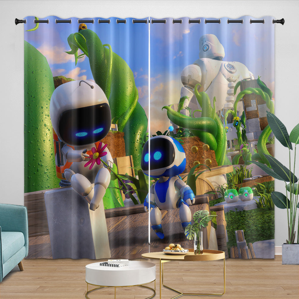 Astro Bot Curtains Blackout Window Drapes Room Decoration (Online Order Only)