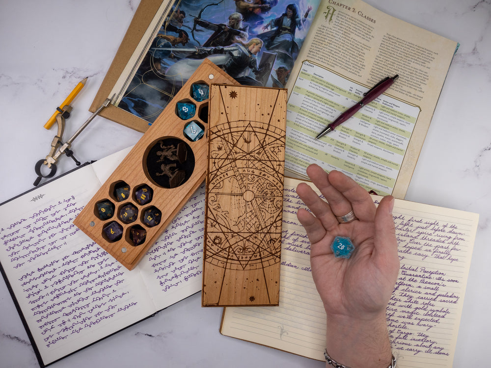 Astrolabe | Engraved Dual Hex Dice Vault (ONLINE ORDER ONLY)