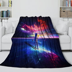 Astronaut Blanket Pattern Flannel Kids Room Throw (ONLINE ORDER ONLY)