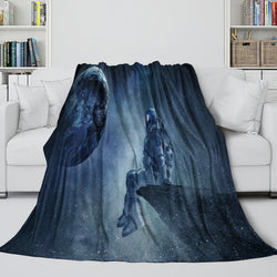 Astronaut Blanket Pattern Flannel Kids Room Throw (ONLINE ORDER ONLY)