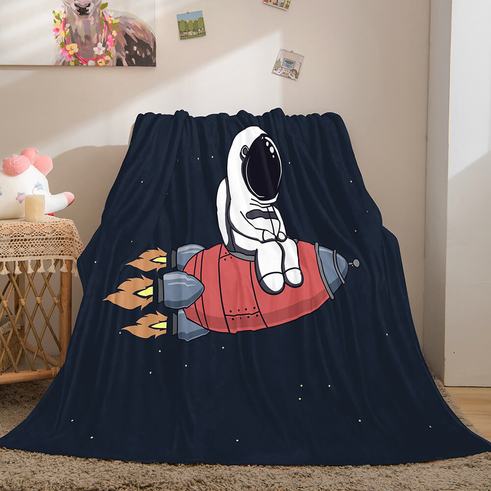 Astronaut Blanket Soft Flannel Blanket (Online Order Only)