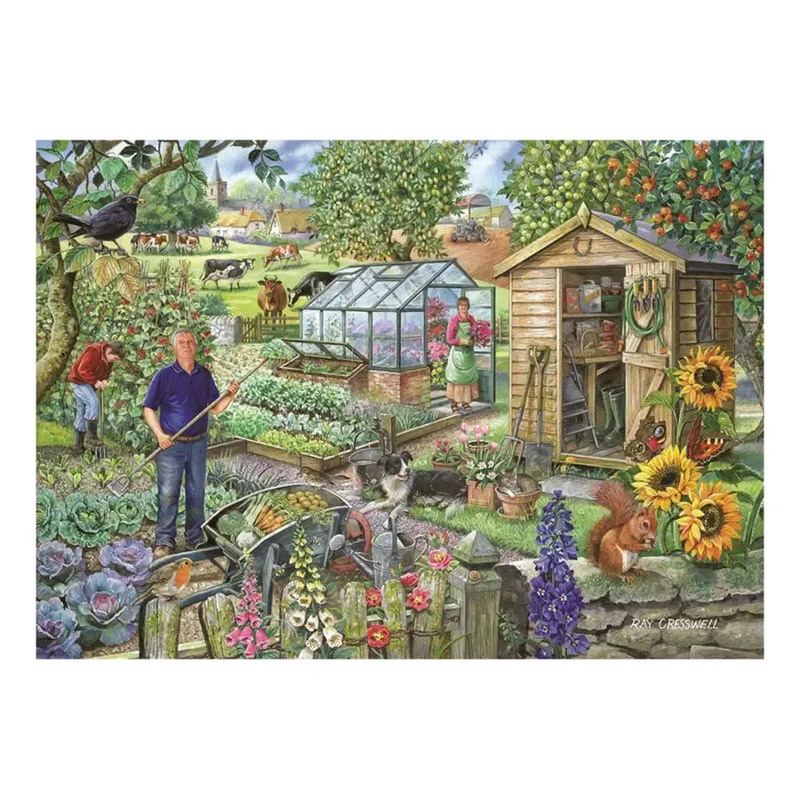 At the Allotment 500 Big Piece Jigsaw Puzzle HOP (ONLINE ORDER ONLY)