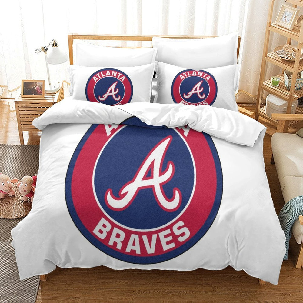 Atlanta Braves Bedding Set Quilt Cover Without Filler (Online Order Only)