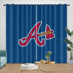 Atlanta Braves Curtains Blackout Window Drapes Room Decoration (Online Order Only)
