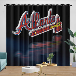 Atlanta Braves Curtains Blackout Window Drapes Room Decoration (Online Order Only)