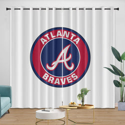 Atlanta Braves Curtains Blackout Window Drapes Room Decoration (Online Order Only)