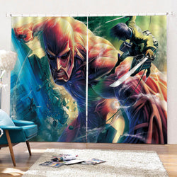 Attack on Titan Curtains Blackout Window Drapes for Room Decoration (Online Order Only)