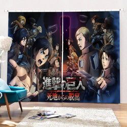 Attack on Titan Curtains Blackout Window Drapes for Room Decoration (Online Order Only)