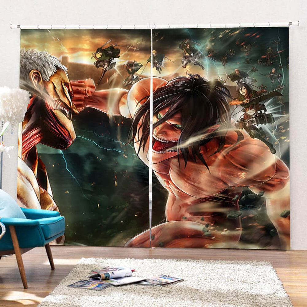 Attack on Titan Curtains Blackout Window Drapes for Room Decoration (Online Order Only)