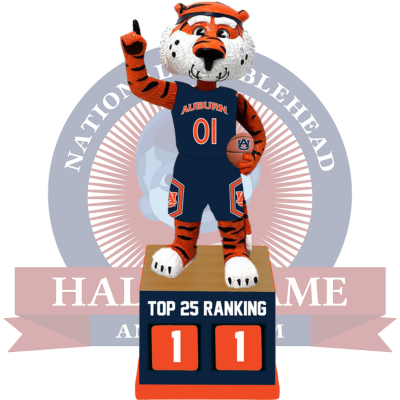 Auburn Tigers Basketball Top 25 Ranking Tracker Bobblehead (Presale) (ONLINE ORDER ONLY)