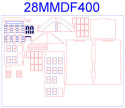28mm "Brownstone" Row House (MDF) - 28MMDF400 (Online Order Only)