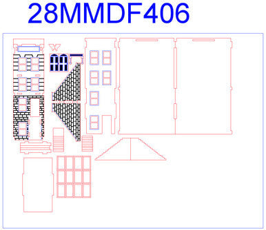 28mm "Brownstone" Row House (MDF) - 28MMDF406 (Online Order Only)