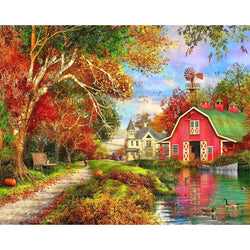 Autumn Barn 1000 Piece Jigsaw Puzzle Springbok (ONLINE ORDER ONLY)