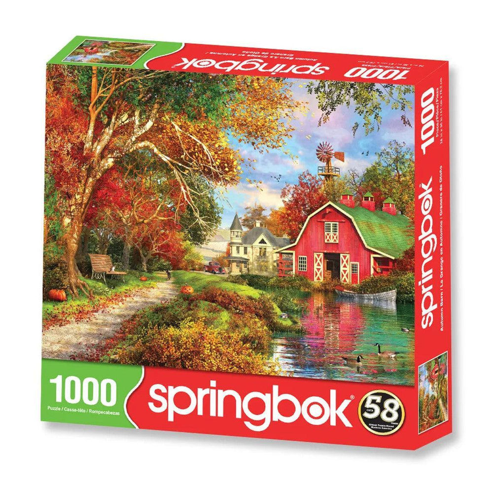 Autumn Barn 1000 Piece Jigsaw Puzzle Springbok (ONLINE ORDER ONLY)