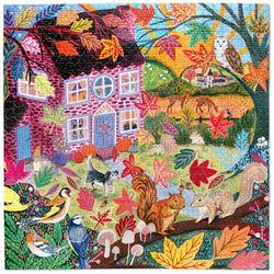 Autumn Cottage 1000 Piece Jigsaw Puzzle eeBoo