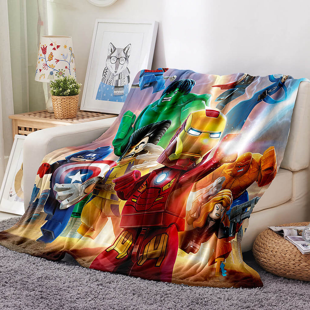 Avengers Blanket Flannel Throw Room Decoration (Online Order Only)
