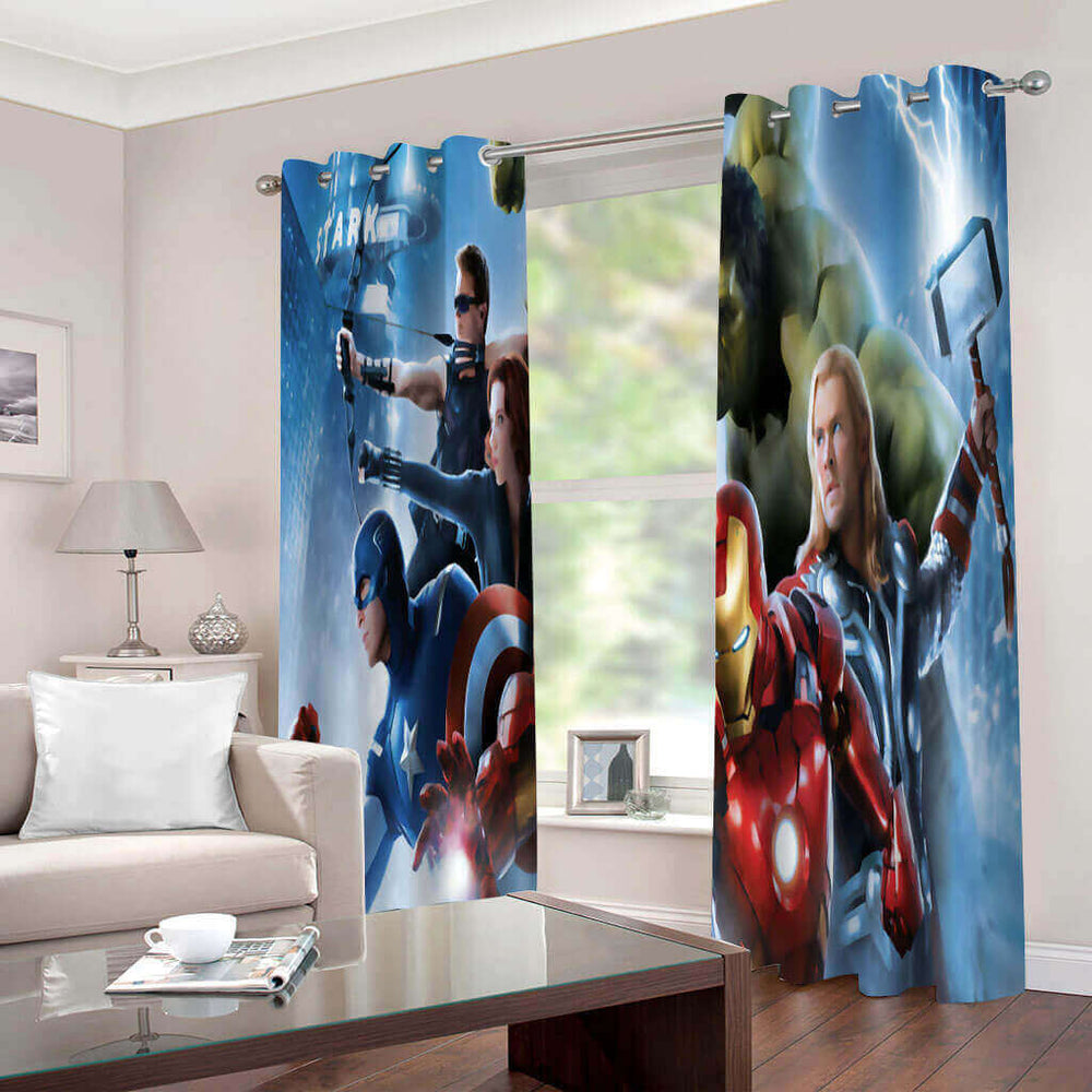 Avengers Curtains Cosplay Blackout Window Drapes Room Decoration (Online Order Only)