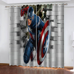 Avengers Curtains Cosplay Blackout Window Drapes Room Decoration (Online Order Only)