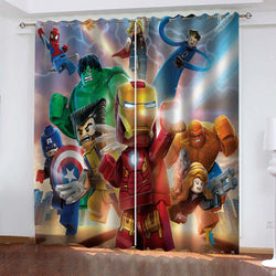 Avengers Curtains Cosplay Blackout Window Drapes Room Decoration (Online Order Only)