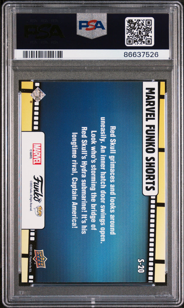 2023 UPPER DECK FUNKO POP MARVEL  SHORTS RED SKULL SHORTSCONFETTI BOMB #S20  PSA 10 (Online Order Only)
