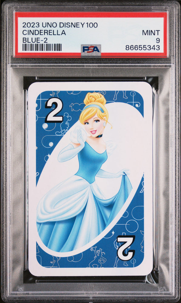 2023 UNO DISNEY 100 CINDERELLA BLUE 2 PSA 9 (Online Order Only)