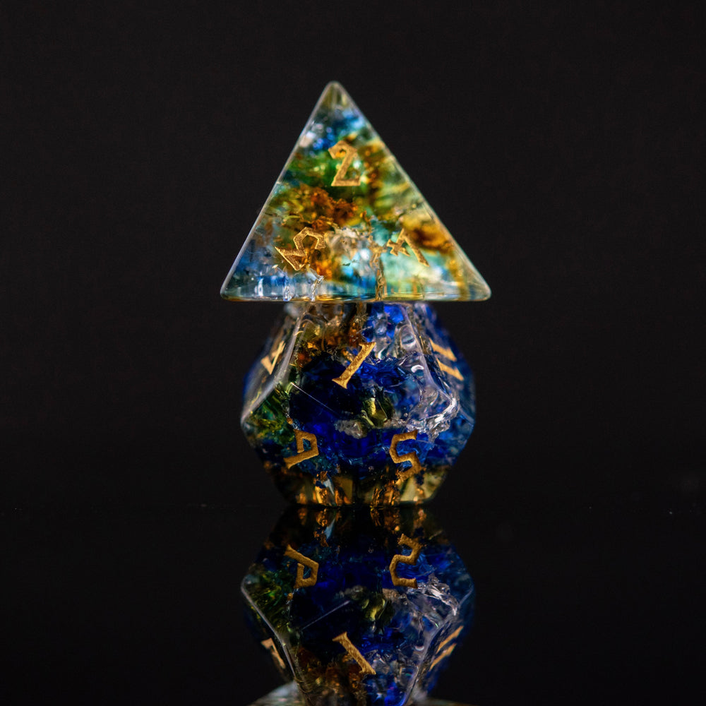 Mother Nature Shattered Glass Dice Set (ONLINE ORDER ONLY)