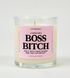 Boss Bitch Glass Candle (Online Order Only)