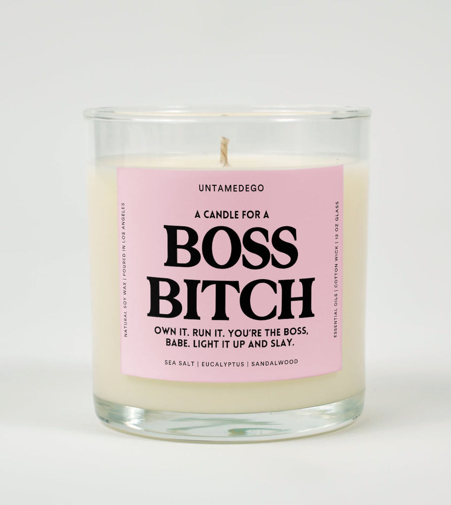 Boss Bitch Glass Candle (Online Order Only)