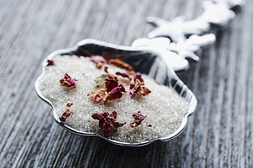 Rose Petal infused artisan culinary sugar (ONLINE ORDER ONLY)