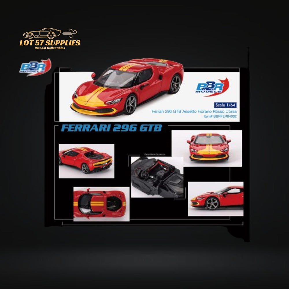 BBR64 Ferrari 296 GTB Assetto Fiorano Rosso Corsa 1:64 BBRFER64002 (ONLINE ORDER ONLY)