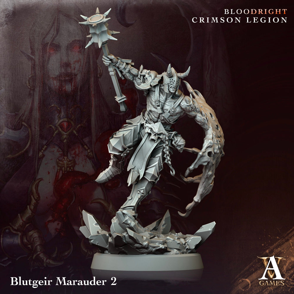 3D Printed Archvillain Games Blutgeir Marauder Bloodright - Crimson Legion 28 32mm D&D (Online Only)