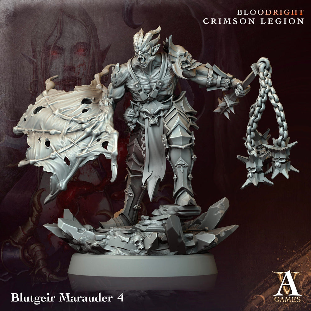 3D Printed Archvillain Games Blutgeir Marauder Bloodright - Crimson Legion 28 32mm D&D (Online Only)