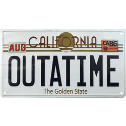 Back to the Future OUTATIME Tin Sign (ONLINE ORDER ONLY)