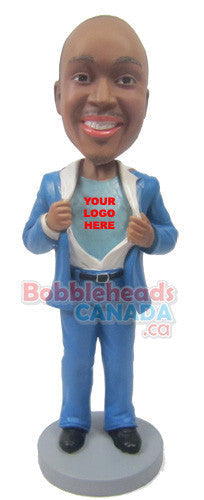 Super Company Logo Man Bobblehead #1 (ONLINE ORDER ONLY)