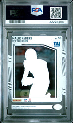 Graded 2024 Panini Clearly Donruss Malik Nabers #55 Rookie RC Football Card PSA 9 Mint (ONLINE ORDER ONLY)