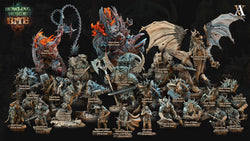 3D Printed Archvillain Games Akata Bust Howling Horde 28 32mm D&D (Online Only)