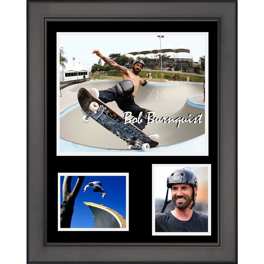 Framed Bob Burnquist 11"x14" Skateboarding Three Photo Collage (ONLINE ORDER ONLY)