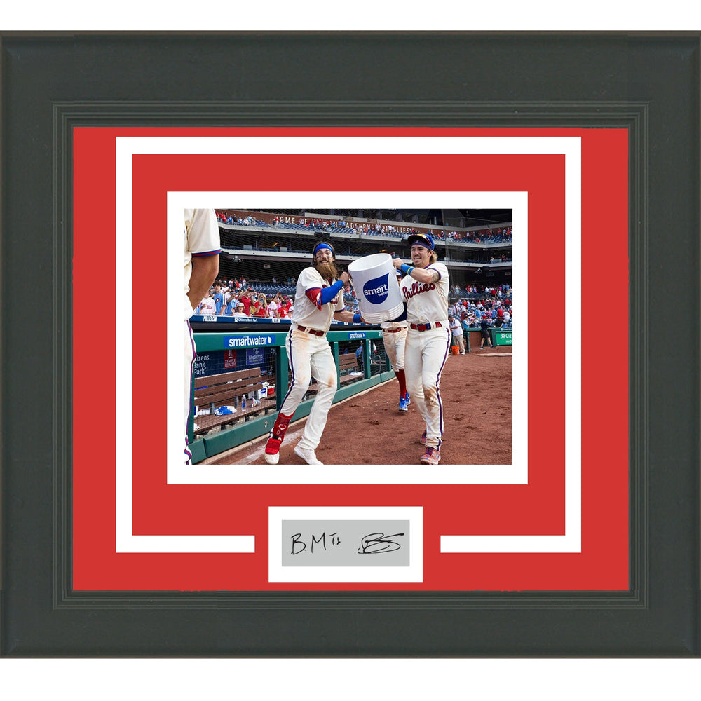 Framed Bryson Stott & Brandon Marsh - Phillies Daycare Facsimile Laser Engraved Signature Auto Philadelphia Phillies 11x14 Baseball Photo (ONLINE ORDER ONLY)