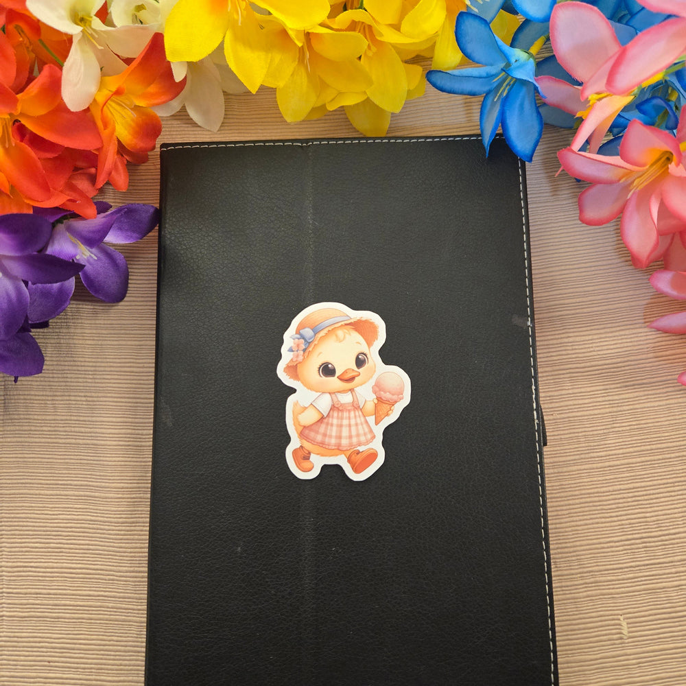 Baby Farm Animals Eating Ice Cream Sticker (ONLINE ORDER ONLY)