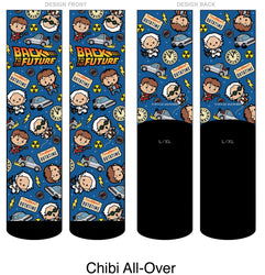 Back to the Future "Chibi All-Over" Unisex Socks (ONLINE ORDER ONLY)