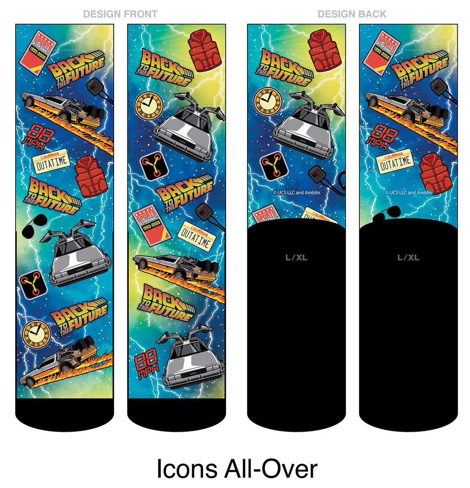 Back to the Future "Icons All-Over" Unisex Socks (ONLINE ORDER ONLY)
