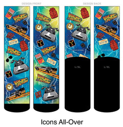 Back to the Future "Icons All-Over" Unisex Socks (ONLINE ORDER ONLY)