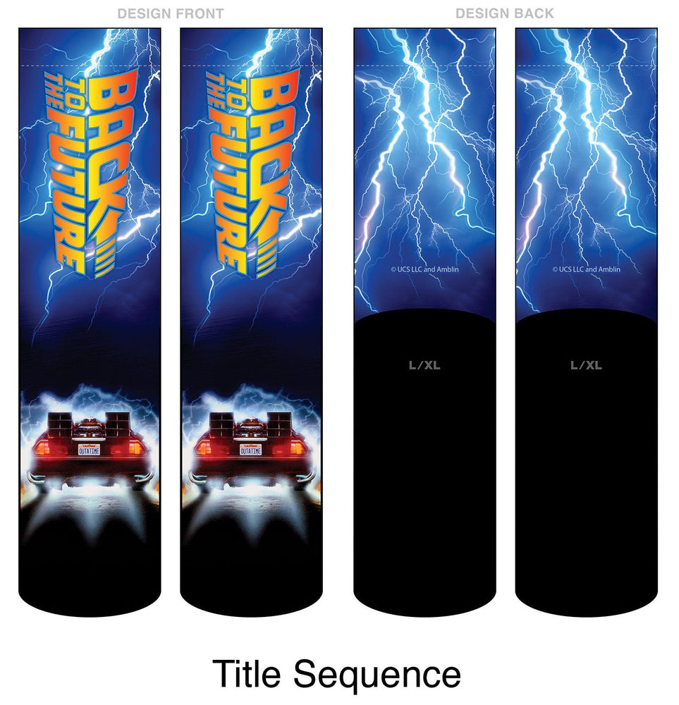 Back to the Future "Title Sequence" Unisex Socks (ONLINE ORDER ONLY)