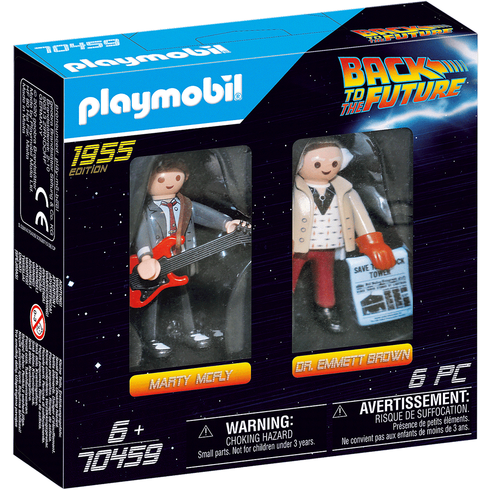 Back to the Future Playmobil Marty McFly & Dr. Emmett Brown "1955 Edition" 6-piece vinyl figures 2-pack (ONLINE ORDER ONLY)