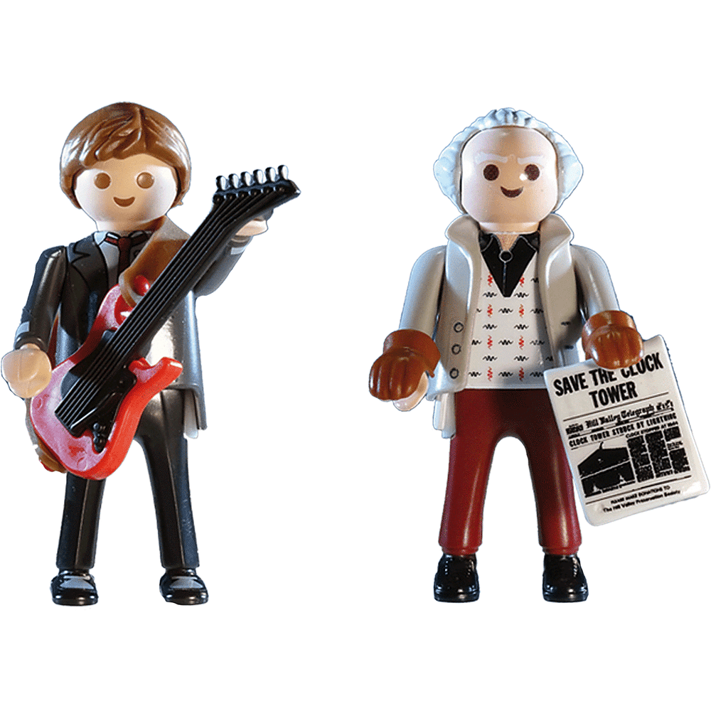Back to the Future Playmobil Marty McFly & Dr. Emmett Brown "1955 Edition" 6-piece vinyl figures 2-pack (ONLINE ORDER ONLY)